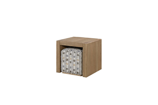 Wheat End Table with Stool