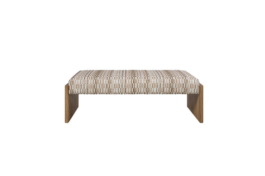 Wheat Upholstered Cocktail Table