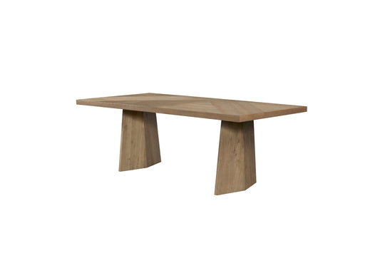 Faceted Double Pedestal Table
