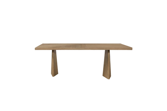 Faceted Double Pedestal Table